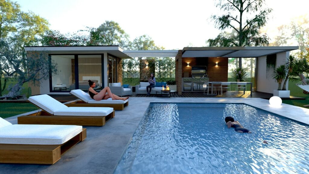 Projet Saint martin d'uriage - Pool house