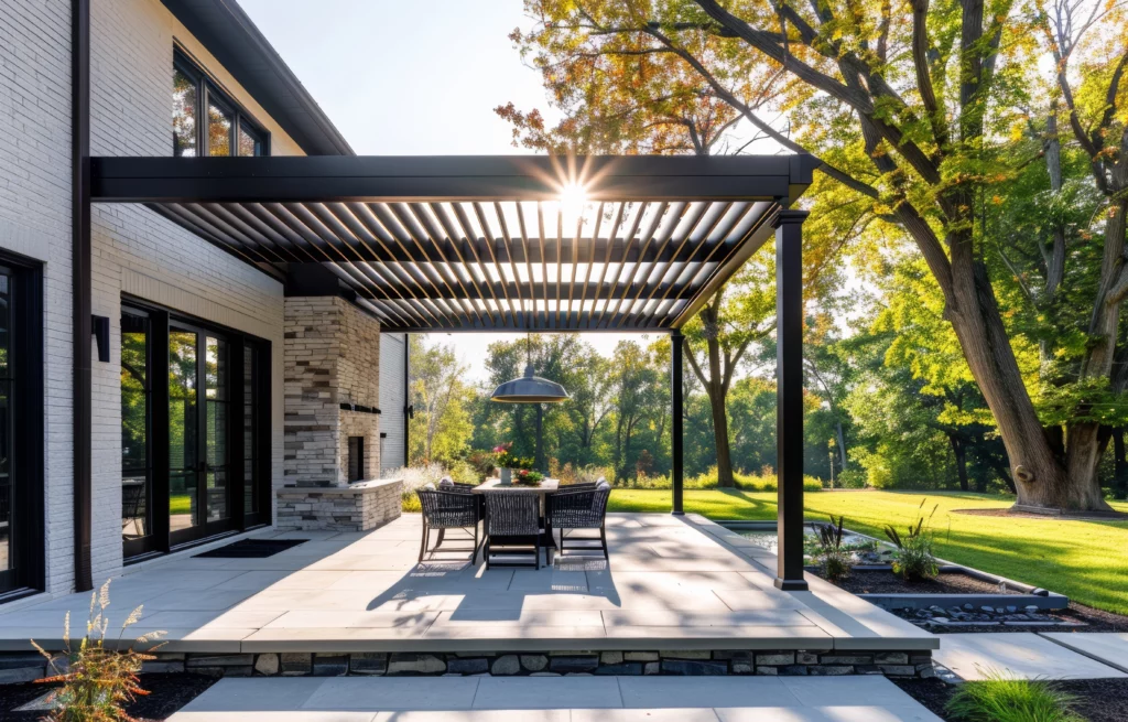Les points communs entre une pergola bioclimatique et une véranda